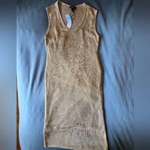 NWT Ann Taylor Gold Metallic Sheath Dress